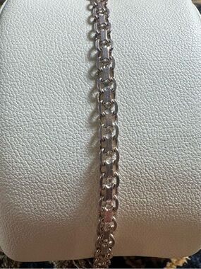 925 Sterling Silver Mariner Link Bracelet 10 Inch Heavy Chain Jewelry